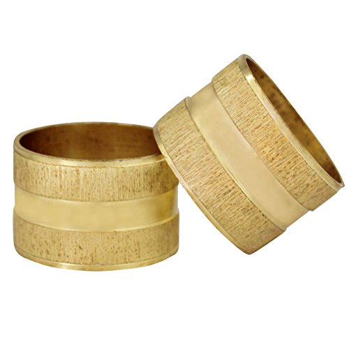 Itos365 (Pack Of 6) Handmade Gold Christmas Holiday Festive Napkin Rings Holder For Dinning Table Parties Everyday, Set Of 6 #TOP1