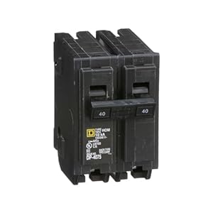 Square D – HOM240CP Homeline 40 Amp Two-Pole Circuit Breaker, Black
