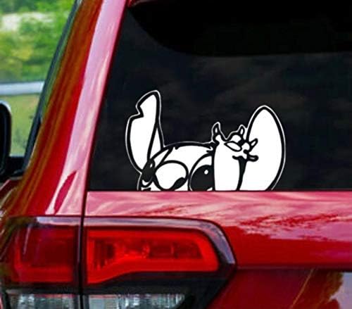 S-K Designs White Lilo and Stitch Car Decal, Vinyl Sticker for Car, Truck, Van, Laptop, and Window - Made in USA