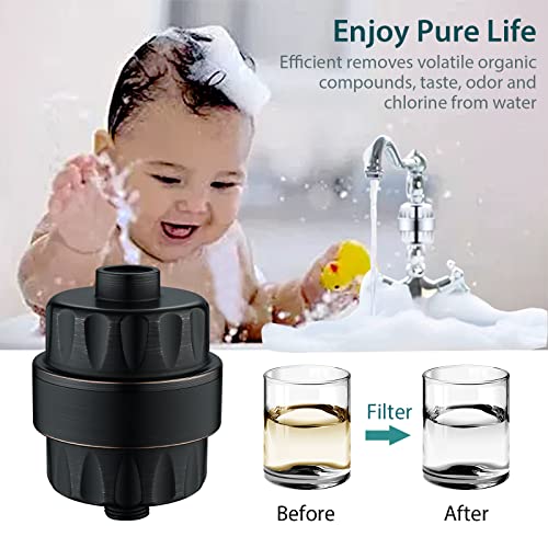 Bright Showers Shower Head Filter For Hard Water Universal Multi-Stage Shower Water Filter And Softener Removes Chlorine, Fluoride, Sediment And Heavy Metals, Oil-Rubbed Bronze Finishing #TOP1
