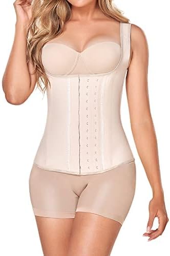 2027 Corset Waist Trainer for Women | Colombian Waist Cincher with Adjustable Straps | 3 Hook Latex Body Shaper