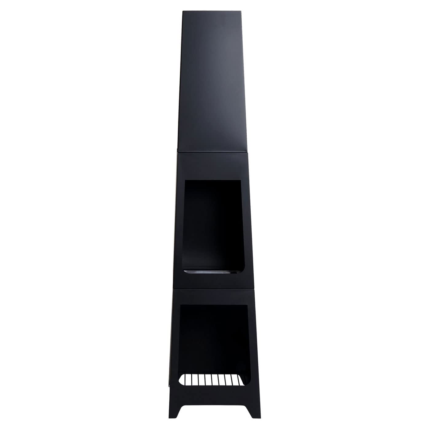 Gartenofen HWC-K89, Gartenkamin Terrassenkamin Terrassenofen, Schürhaken Feuerstelle 150x35x34cm, schwarz