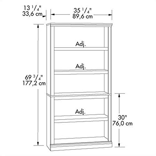 Sauder Miscellaneous 3 Tier Storage Bookcase, Cinnamon Cherry Finish #TOP1