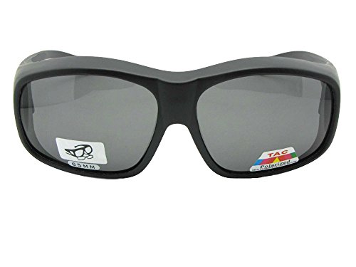 Extra Large Wrap Around Polarized Fit Over Sunglasses for Men UV Protection - Sunglasses Over Glasses Side Shields F192
