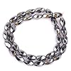 JOE FOREMAN 8x12mm Black Hematite Olivary Twist Beads Strand - Natural Stone Beads for Jewelry Making, Bracelet Necklace Earring Making, DIY Beading Craft Supplies, 15 Inch 33 Beads #4
