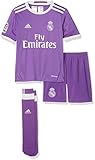 . adidas Real Madrid CF 2015/16 A SMU Mini Conjunto Jugador, Niños, 3-4 años, Violeta / Blanco