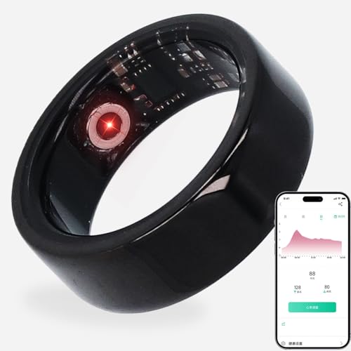 Yunir Smart Health Ring Health Tracker Fitness Pedometer for Exercise Data Heart Rate Compatible with for Android for