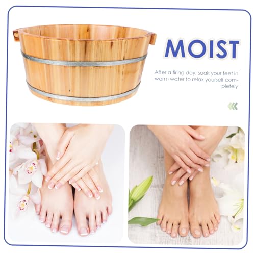 Cubeta de Madera para Baño de Pies Multiuso para Casa y Exterior miniatura 5