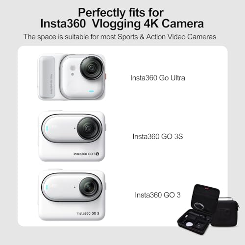 Estuche rígido para Insta360 GO Ultra/GO 3S de color negro miniatura 3