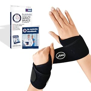 Doctor Developed Thumb Brace Wrist brace – Relief for carpal tunnel, wrist injuries, wrist support for arthritis, hand support, hand & wrist braces, wrist strap and Doctor Handbook (2 Pack)
