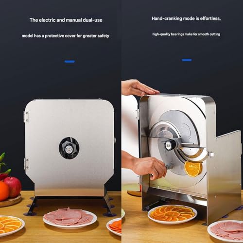 Cortadora eléctrica de alimentos acero inoxidable ajustable miniatura 2