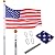 25FT Sectional Flag Pole Kit, Heavy Duty Aluminum Outdoor In-Ground Flagpole with Gold Topper Balls, 3x5 USA Flag for Residential Commercial Outdoor Garden, Flag Poles for Outside House, Silvery