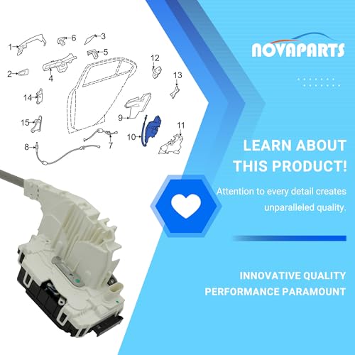Image of NOVAPARTS Front Left Driver Side Door Lock Actuator for Mercedes-Benz C300 C350 C63 AMG E350 E550 E63 AMG GLK350 W204 W212 Replaces # 2047201535 A2047201535