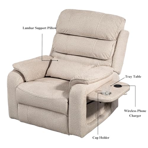 Sillón Plegable Power Lift Tela Lino miniatura 5