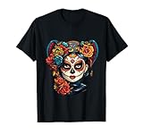 De Los Muertos La Catrina Day of the Dead Sugar Skull Women T-Shirt
