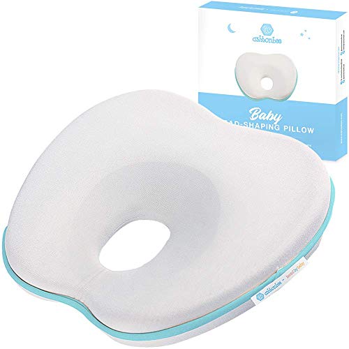 Ashtonbee Baby Head Shaping Pillow - Apple Shape, Flat Head Prevention, Newborn Ba