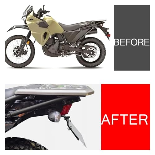 Support Plaque Immatriculation Moto KLR 650 pour Sorties Trail et Aventures