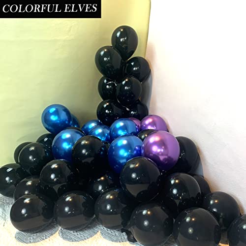 Image of 100pcs Small Black Balloons 5 inch Metallic Chrome Latex Helium Shiny Mini Balloon for Party Decorations