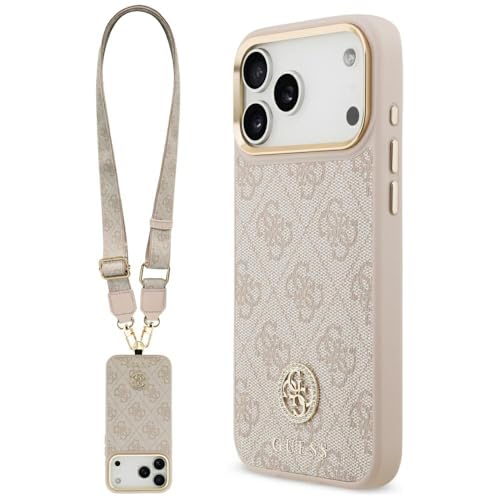 Coque iPhone 17 Pro Max MagSafe Guess 4G avec grands boutons métalliques réactifs