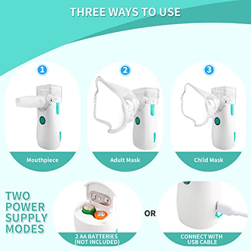 Accistella Portable Nebulizer Machine For Adults And Kids, Handheld Nebulizer For Home & Travel Use #TOP3