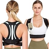 Allyson Rückentrainer – Orthopädische Rücken- und Nackenstütze für Damen und Herren, Schmerzlinderung und Verbesserung der Körperhaltung, Atmungsaktiv, 3-fach Verstellbar, Deutsche Qualität (M)