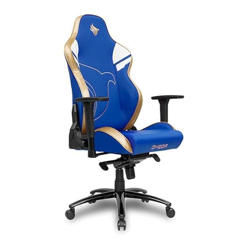 CADEIRA GAMER PICHAU OMEGA, AZUL E DOURADA, PG-OMG-BLU01