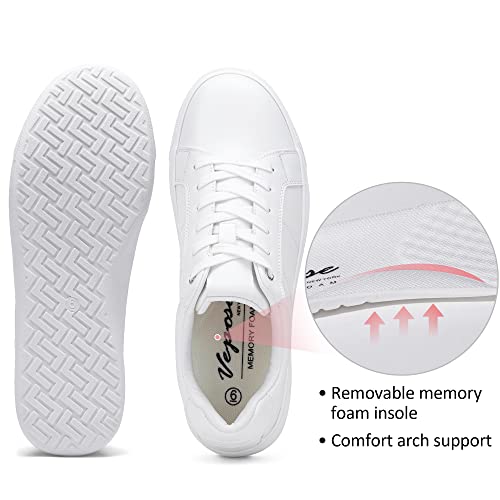 Vepose White Sneakers 8013 Casual Fashion Low Top Comfortable Classic Shoes For Women Size 6(Cjy8013 All White 06) #TOP3