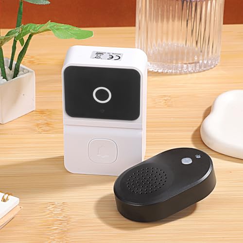 Sonnette intelligente sans fil carillon noir batterie rechargeable Yardenfun - 5