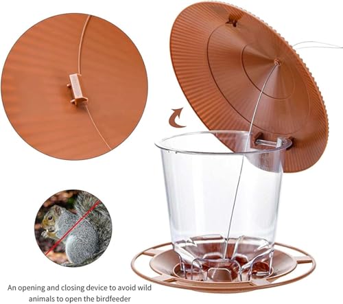 Vogelfutterstation Zum Aufhängen,820ml Faltbarer Vogelfutterspender zum Aufhängen,Futterhaus für Vögel Hängend Kunststoff,Wildvogel Futterspender Wetterfest,Vogelfutterhaus,für Balkon Garten