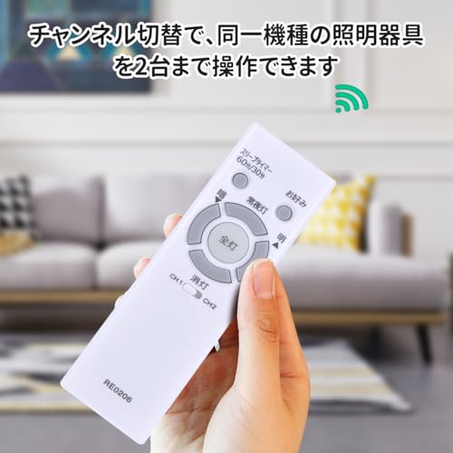 照明リモコン RE0206 for NEC LEDシーリングライトリモコン NEC