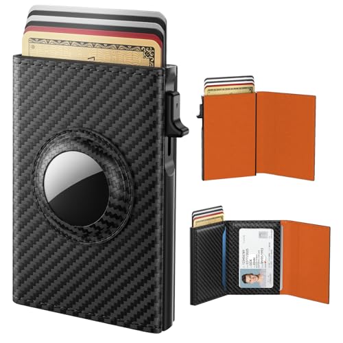 typecase AirTag Wallet for Men: Compatible with Apple AirTag (1st & 2nd Generation), RFID Blocking, Genuine Leather, Slim, Minimalist - 14 Card Capaci