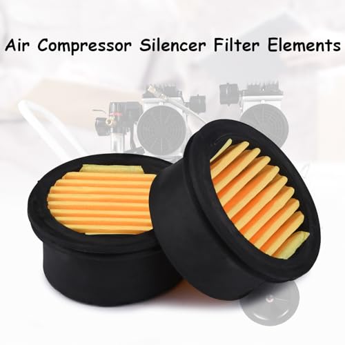 Zhong An ZAT-ACS-ET-4PCS Air Compressor Silencer Filter Elements, Air Compressor Intake Filter Sound Muffler Silencer Intake Paper Replacement Elements thumb #5