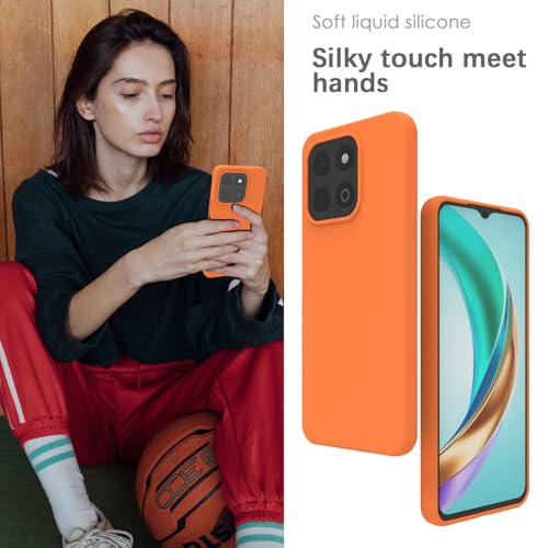 Coque Honor X6b silicone YATWIN orange antidérapante - 4