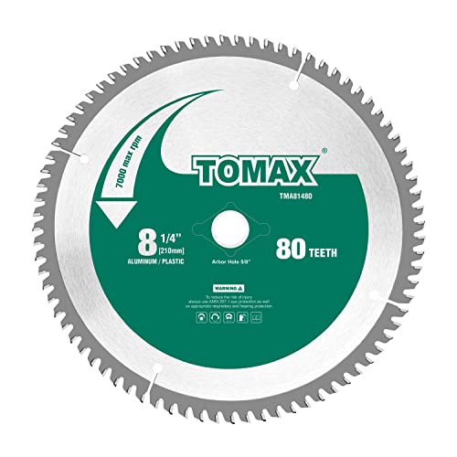 TOMAX 8-1/4-Inch 80 Tooth TCG Thin Aluminum and Non-Ferrous Metal