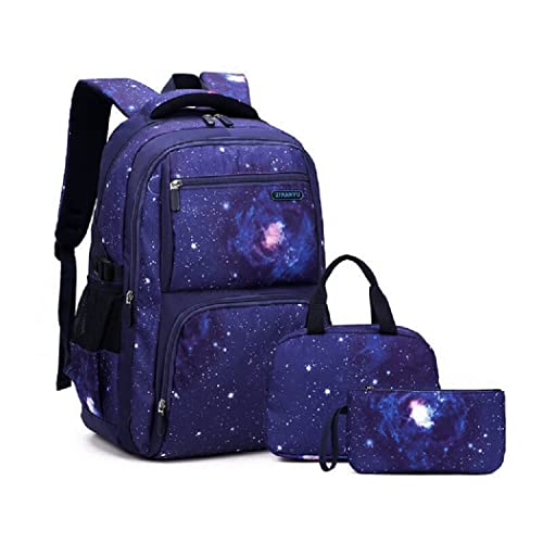 Image of Galaxy-Print School-Bag Backpack for Boys Middle-School Elementary Bookbag