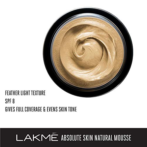 Image of Lakme Absolute Skin Natural Mousse, Ivory Fair 01, 25g & Lakme Invisible Finish SPF 8 Foundation, Shade 01, 25ml