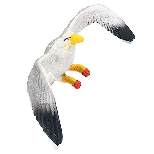 INOOMP Mini Figura de Gaviota de Plástico Escultura de Escritorio Decorativa Adorno de Gaviota para Oficina Artesanía de Pájaro para Escritorio
