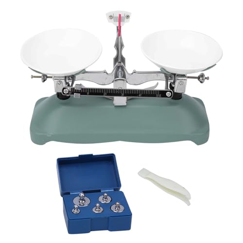 FLEXMAN Balance Scale, Mechanical Balance Tray Table Scale, Balance Beam Scale with Weight Kit for Chemistry Physical Experiment Teaching Supplies (100g)