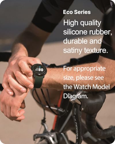 Image of Fullmosa 20mm 22mm 24mm No Gaps Silicone Watch Strap [NO Watch] (Army Green, 20mm)
