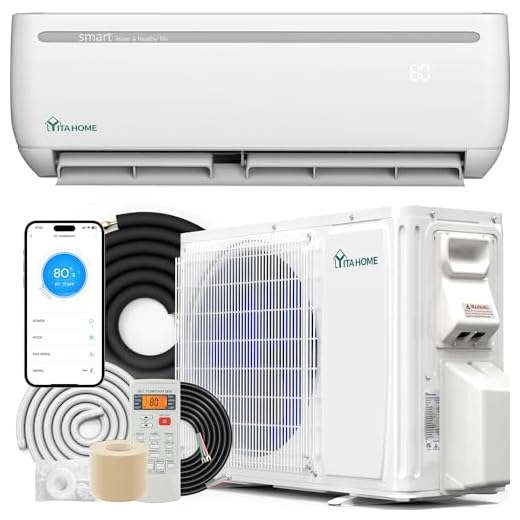 YITAHOME 24000 BTU Mini Split Air Conditioner Heat Pump System, Wifi Enabled 18.5 SEER2 208-230V Ductless AC Cool Up to 1500 Sq. Ft, Compatible with Alexa, Complete Installation Kit, White