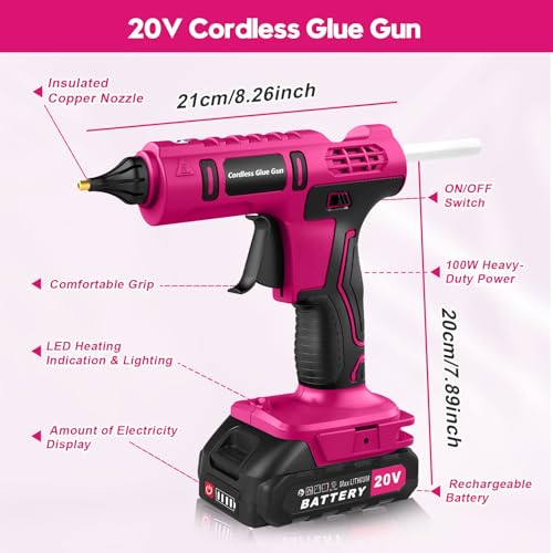 Denqir 100W Cordless Hot Glue Gun Cordless & Rechargeable thumb #8