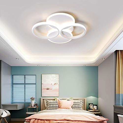 Preisvergleich Produktbild BFMBCHDJ LED-Kronleuchter für Wohnzimmer Schlafzimmer Wohnkultur Glanz Moderne LED-Decke Kronleuchter Beleuchtung für Zuhause Dia40x6cm 34W Cool weiß