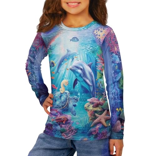 Image of Uourmeti Long Sleeve Tops for Boys Graphic T Shirts Teen Girls Active Pullover Tees