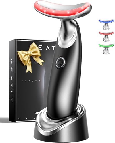 Red Light for Face and Neck, 7-in-1 Face Massager Tool, 3-Color Portable Facial Massager f - image 1