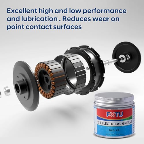 FOTU 571 Electrical Contact Grease,Conductive Grease Electrical Connections, Prevent Wiring and Other Electrical Connections Against Salt, Dirt, and Corrosion (1-Pack, 3.5 Oz)