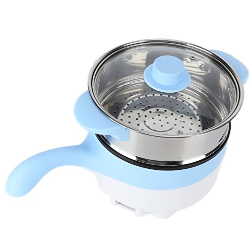 Aqur2020 24V 2L Car Electric Cooking Pot, Stainless Steel, Non Stick, Multifunction Cooker with Steamer for Vehicle Truck (24V 2 Liter Electric Frying pan Sky Blue)