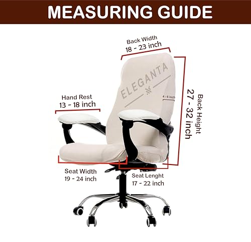 Image of Eleganta Stretch Boss Office Chair Cover Printed Computer Chair Covers with Armrest Cover Universal Removable Spandex Rotating Chair Slipcovers Soft Desk Chair Seat Protector Black Branch (Pack of 8)
