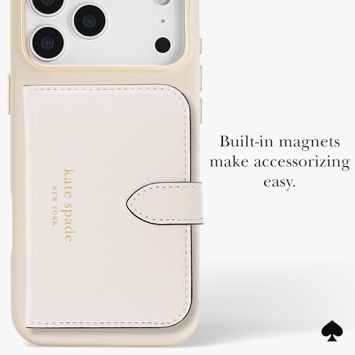 Image of kate spade new york iPhone 17 Pro Max Case - Compatible with MagSafe - Designer Phone Case - Icon Perfect Beige