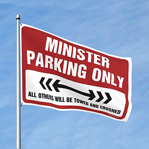 Drapeau Ministre Parking Only pour Décoration Extérieure de Bar et Piscine 120x180 cm