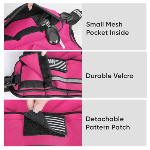 Image of APEXUP Adjustable Weighted Vest, 4-10lb /12-18lb /20-32lb Vest with 6 Ironsand Weights and Large Pocket, Weight Vest for Men Women Strength Training, Running, Walking